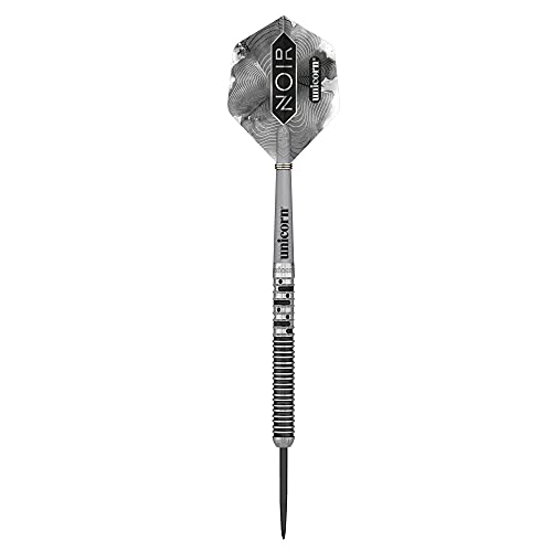 Unicorn Steel Tip Darts Set | Gary 'The Flying Scotsman' Anderson Noir Phase 3, 5 & 6 | 90% Tungsten Barrels with Black Titanium Coating | Presentation Packaging | 21g, 22g, 23g, 24g, 25g or 27g
