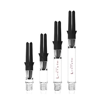 LSTYLE Dart Shafts: L-Shaft Carbon Silent - Spinning Dart Stems - Champagne Rings Included
