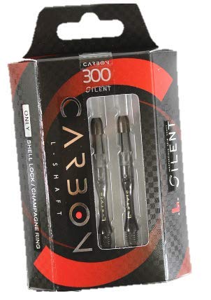 LSTYLE Dart Shafts: L-Shaft Carbon Silent - Spinning Dart Stems - Champagne Rings Included