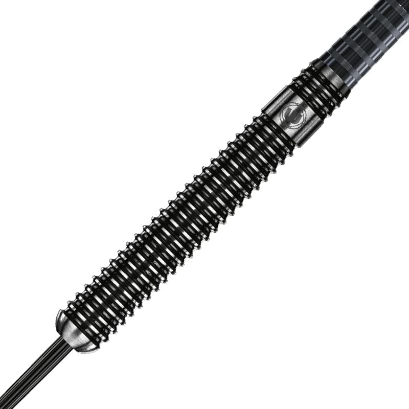 WINMAU Blackout Professional Steel Tip Tungsten Darts with Flights and Stems (Waves)