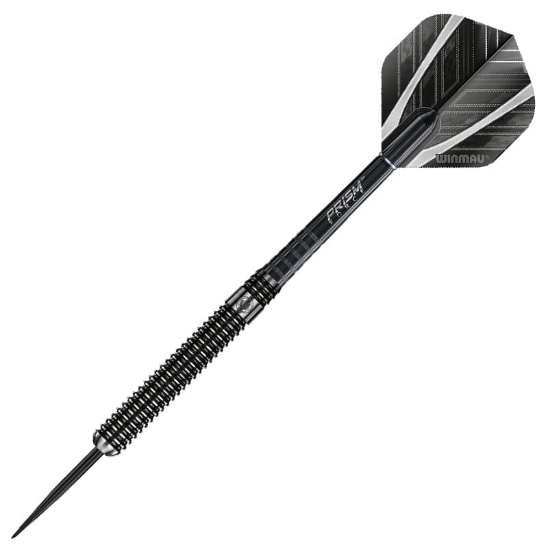 WINMAU Blackout Professional Steel Tip Tungsten Darts with Flights and Stems (Waves)