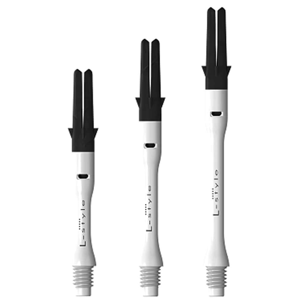 LSTYLE Dart Shafts: L-Shaft Carbon Silent - Spinning Dart Stems - Champagne Rings Included