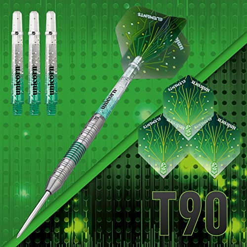 UNICORN Steel Tip Darts Set | Core XL T90 & T95 Series | 90% & 95% Tungsten Barrels with Colour Accents | 20g, 21g, 22g, 23g, 24g or 25g