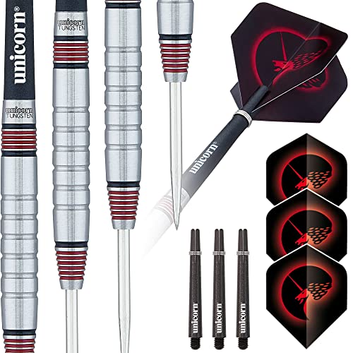 UNICORN Steel Tip Darts Set, Core Plus, Tungsten Barrels, 20g, 21g, 22g, 23g, 24g, 25g, 26g or 27g