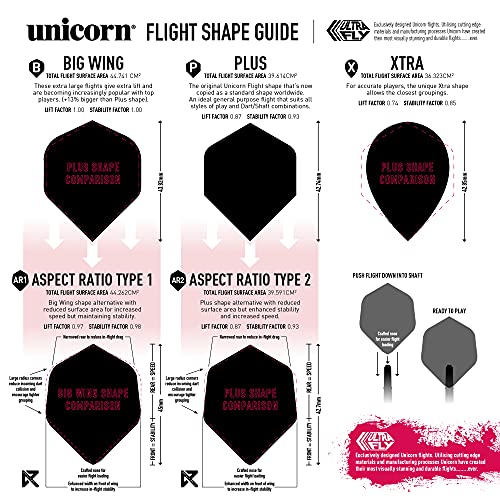 Unicorn Steel Tip Darts Set | Gary 'The Flying Scotsman' Anderson Noir Phase 3, 5 & 6 | 90% Tungsten Barrels with Black Titanium Coating | Presentation Packaging | 21g, 22g, 23g, 24g, 25g or 27g