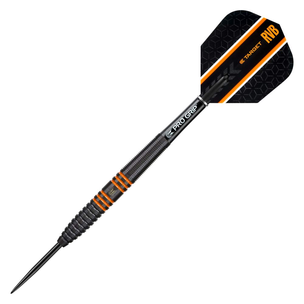 Target Darts Raymond van Barneveld RVB 80 Black 80% Tungsten Steel Tip Darts Set