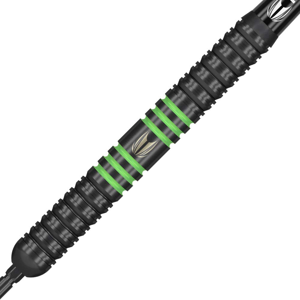 Target Darts Vapor 8 Black Green 80% Tungsten Swiss Point Steel Tip Darts Set