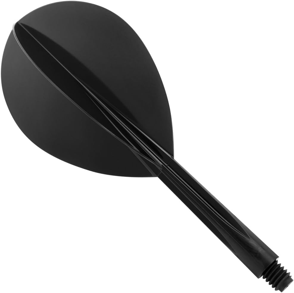 Darts Corner Condor Integrated Flight & Stem - Zero Stress - Teardrop- Medium Black - 1 Set (3)