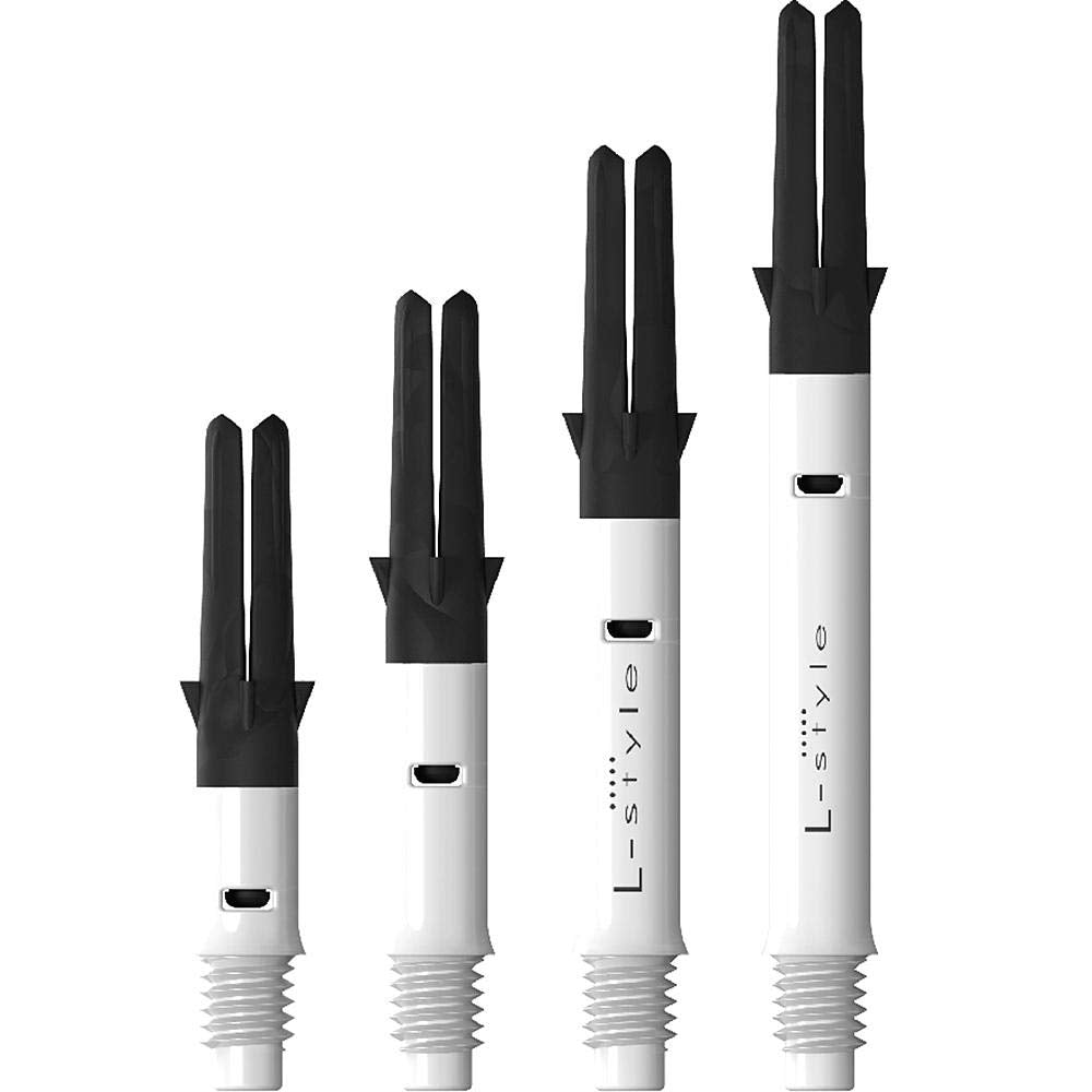 LSTYLE Dart Shafts: L-Shaft Carbon Silent - Spinning Dart Stems - Champagne Rings Included