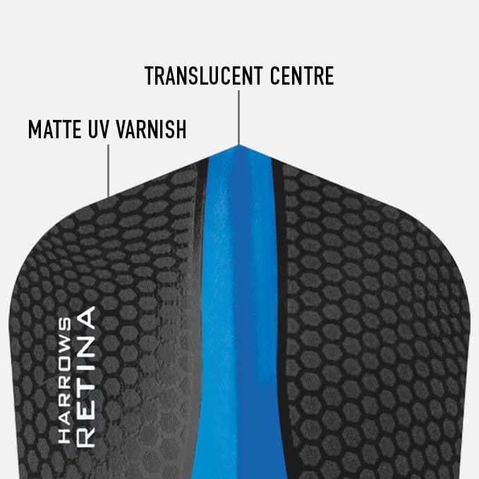 Harrows Retina | Set of 5 Premium Extra Strong 100 Micron Dart Flights in Standard Shape (15 Flights)
