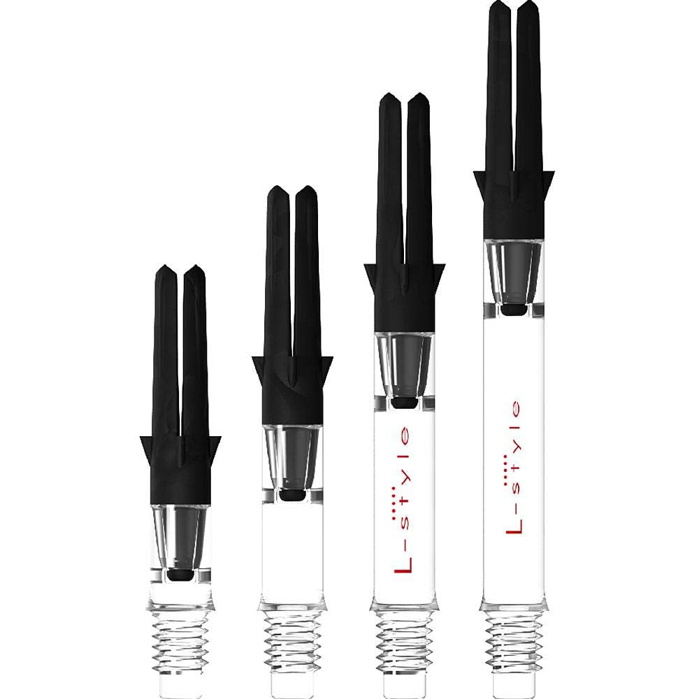 LSTYLE Dart Shafts: L-Shaft Carbon Silent - Spinning Dart Stems - Champagne Rings Included