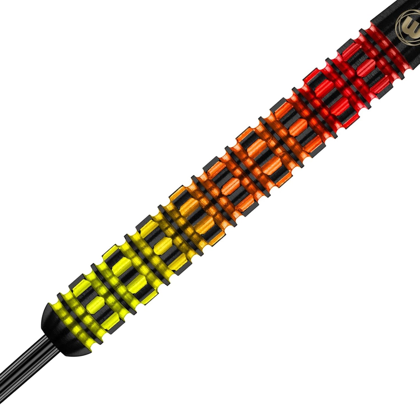 WINMAU Firestorm Flame 24 Gram Professional Tungsten Darts Set with Flights and Stems (Shafts)