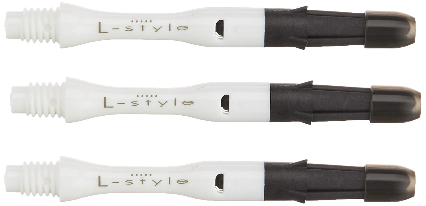 LSTYLE Dart Shafts: L-Shaft Carbon Silent - Spinning Dart Stems - Champagne Rings Included