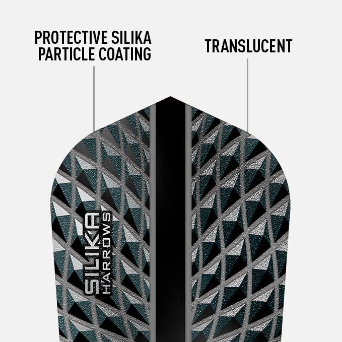 Harrows SILIKA SLIM | Set of 5 Premium Extra Strong Dart Flights (15 Flights)