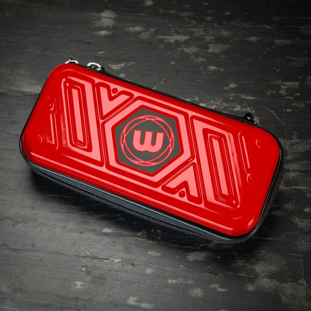WINMAU Armor G2 Darts Wallet - Red Darts Case Holds Fully Assembled Darts and Accessories - Impact Proof, Ultra-Durable and Secure