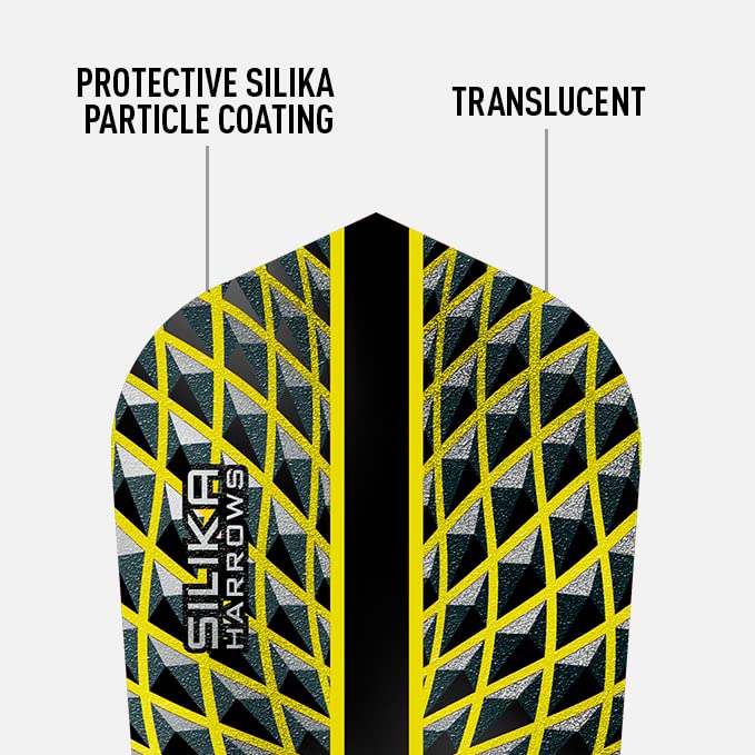 Harrows SILIKA SLIM | Set of 5 Premium Extra Strong Dart Flights (15 Flights)