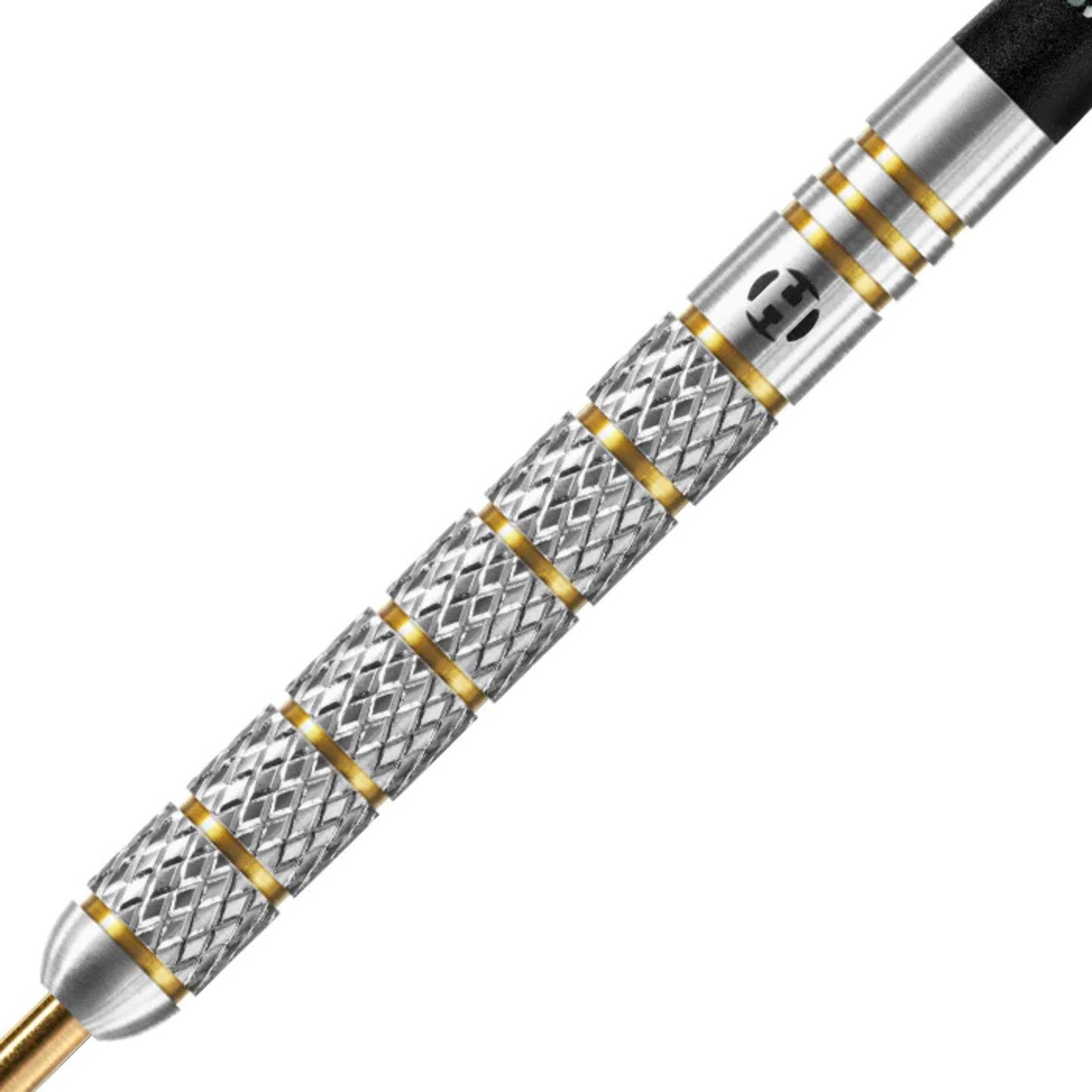 Harrows Boxer 90% Tungsten Steel Tip Darts Set. Available in 21g, 23g, & 25g - Includes Midi Supergrip Carbon shafts & New Anniversary 100 Micron Flights