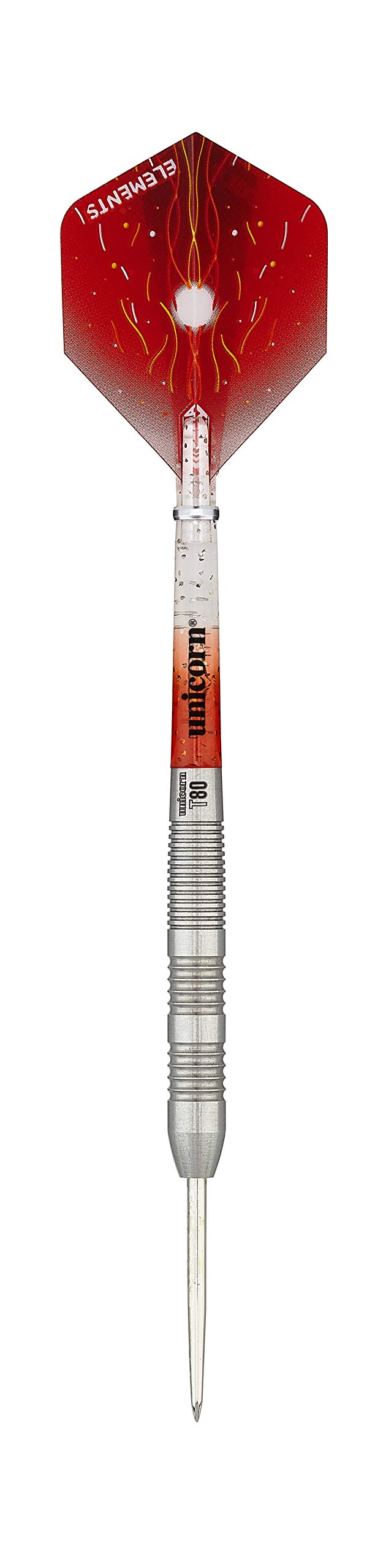Unicorn Steel Tip Darts Set, Core Striker Series, 80 Percent Natural Tungsten Barrels, 20g, 21g, 22g, 23g, 24g or 25g