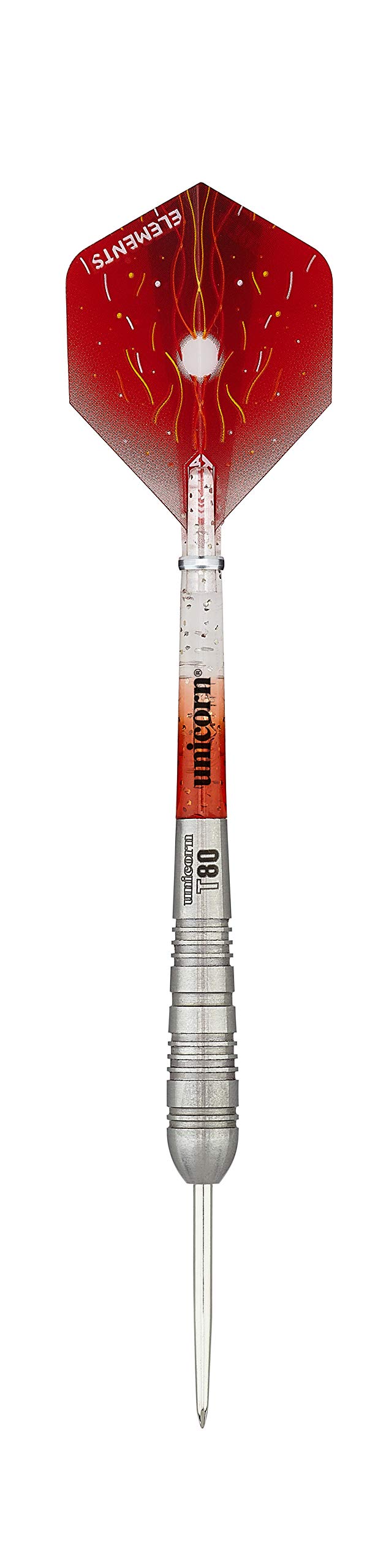 Unicorn Steel Tip Darts Set, Core Striker Series, 80 Percent Natural Tungsten Barrels, 20g, 21g, 22g, 23g, 24g or 25g