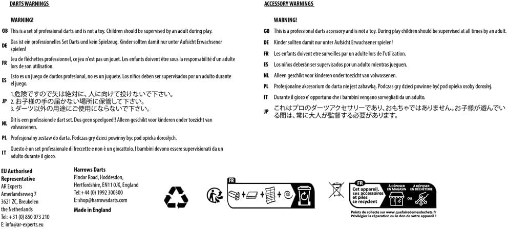 Harrows Darts Mat with Darts Oche, Floor Mat Protection, Non Slip Mat, Professional Darts Mat Rubber, Darts Accessories
