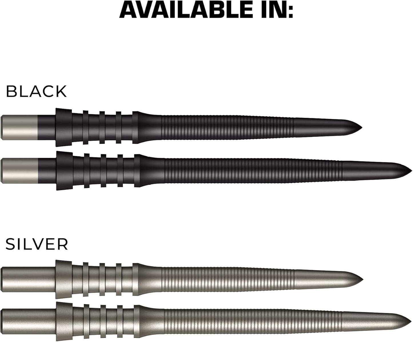 Mission Darts Sniper Points Micro Grip | Steel Tip Replacement Points | 28mm Silver