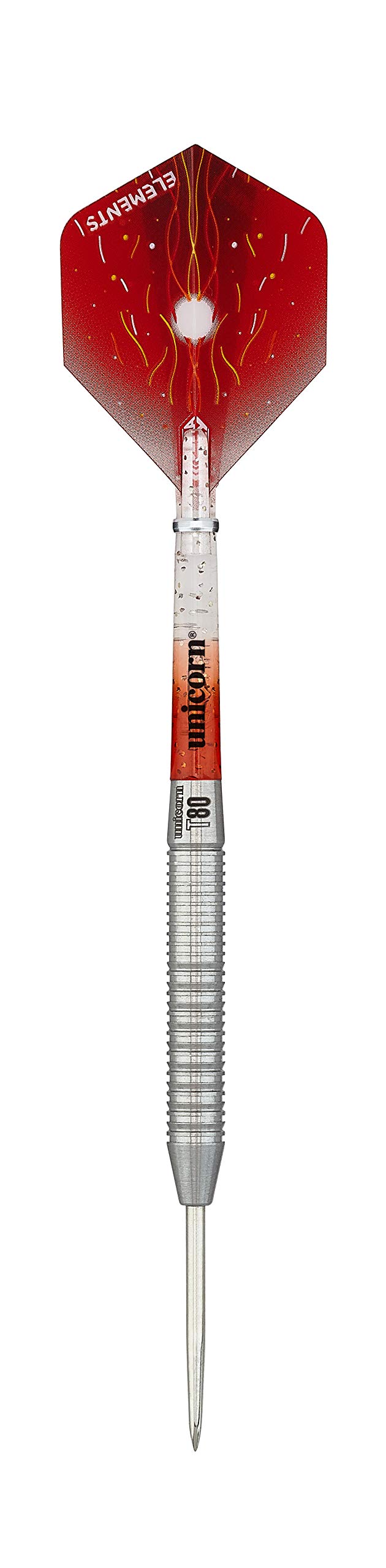 Unicorn Steel Tip Darts Set, Core Striker Series, 80 Percent Natural Tungsten Barrels, 20g, 21g, 22g, 23g, 24g or 25g
