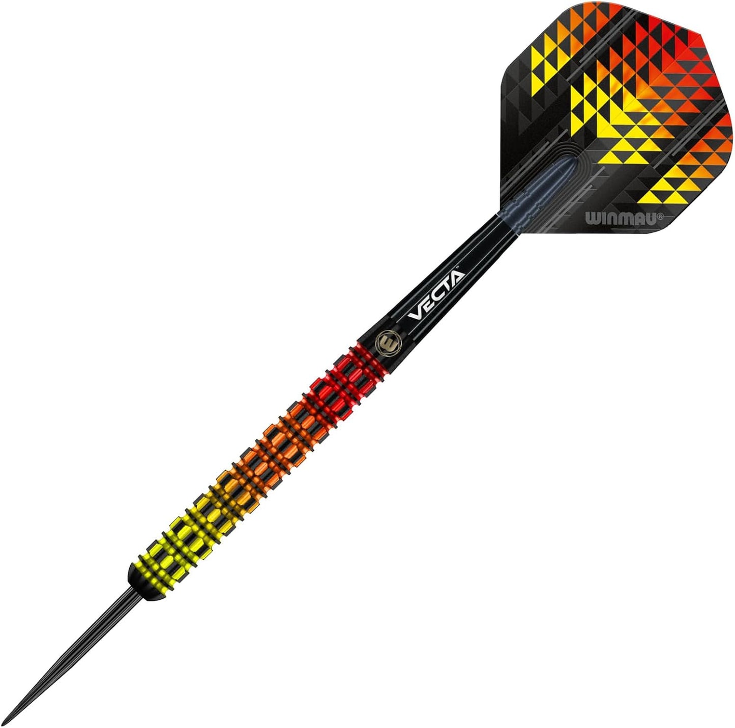WINMAU Firestorm Flame 24 Gram Professional Tungsten Darts Set with Flights and Stems (Shafts)