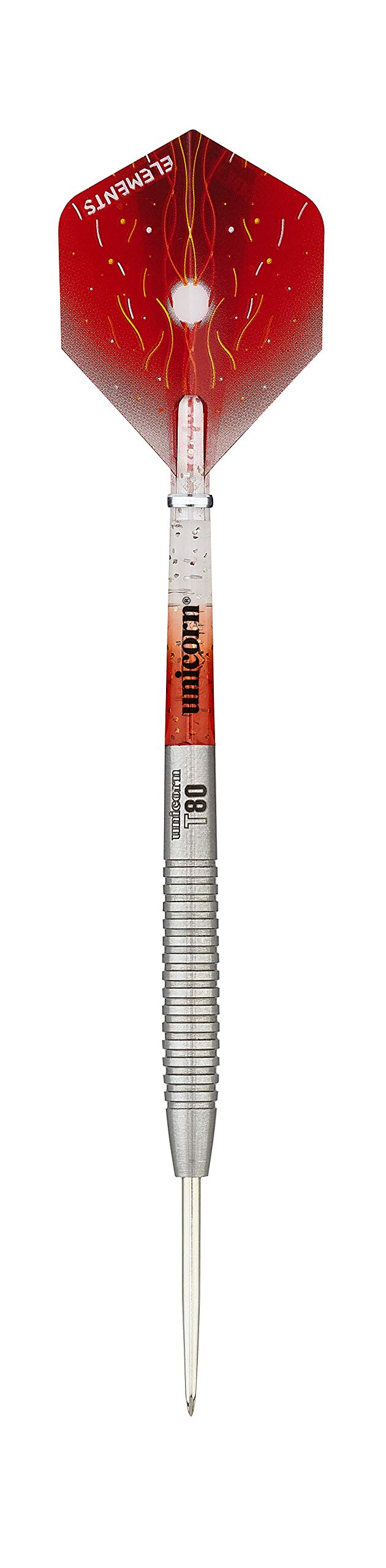 Unicorn Steel Tip Darts Set, Core Striker Series, 80 Percent Natural Tungsten Barrels, 20g, 21g, 22g, 23g, 24g or 25g