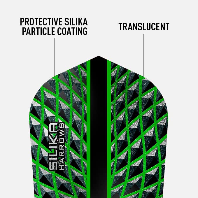Harrows SILIKA SLIM | Set of 5 Premium Extra Strong Dart Flights (15 Flights)