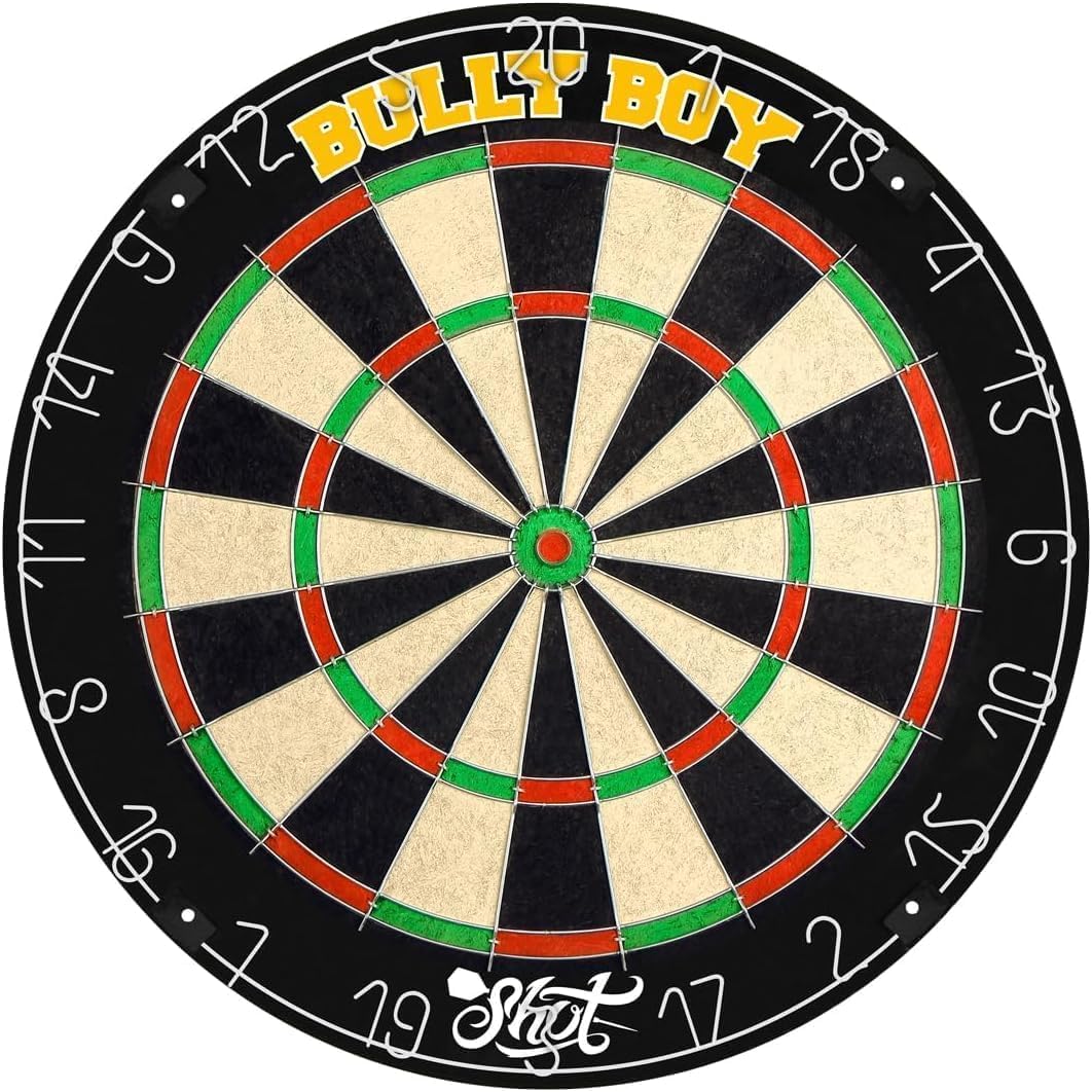 Shot Michael Smith Bully Boy World Champion Dartboard Cabinet Set Home Centre with Steel tip Darts