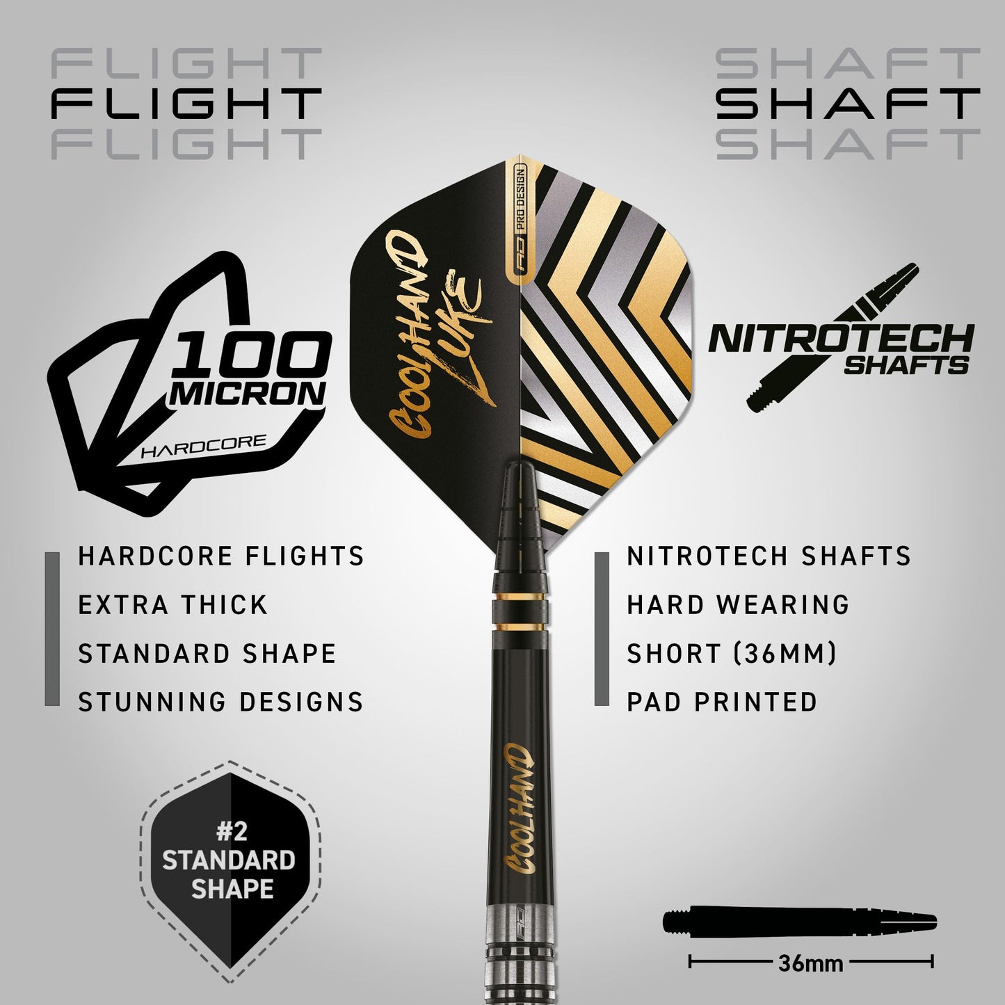 RED DRAGON Darts – Professional Player Luke Humphries Coolhand Prestige Series - 90% Tungsten Darts Set with Dart Flights & Dart Shafts (Stems) - Available in Soft Tip 18g & Steel Tip 22g, 23g & 24g