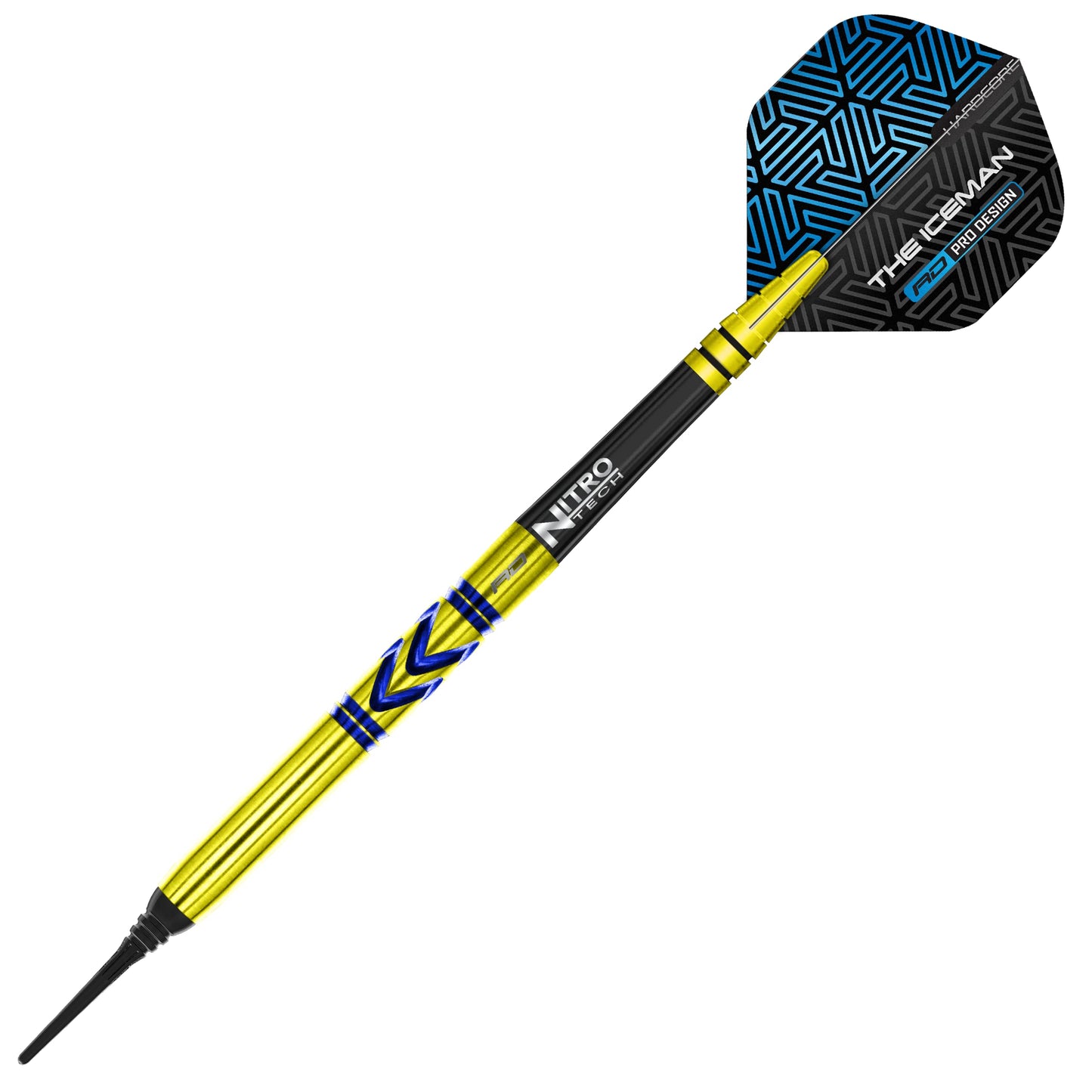 RED DRAGON Gerwyn Iceman Price Avalanche Pro Gold Premium Tungsten Darts Set with Flights and Stems