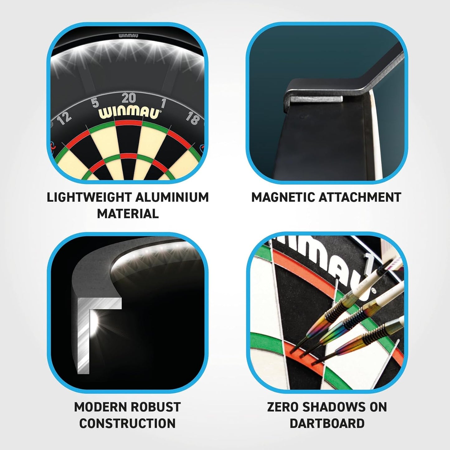 WINMAU Polaris 120 Degree Dartboard Lighting with Magnetic Clamp (Warm White)