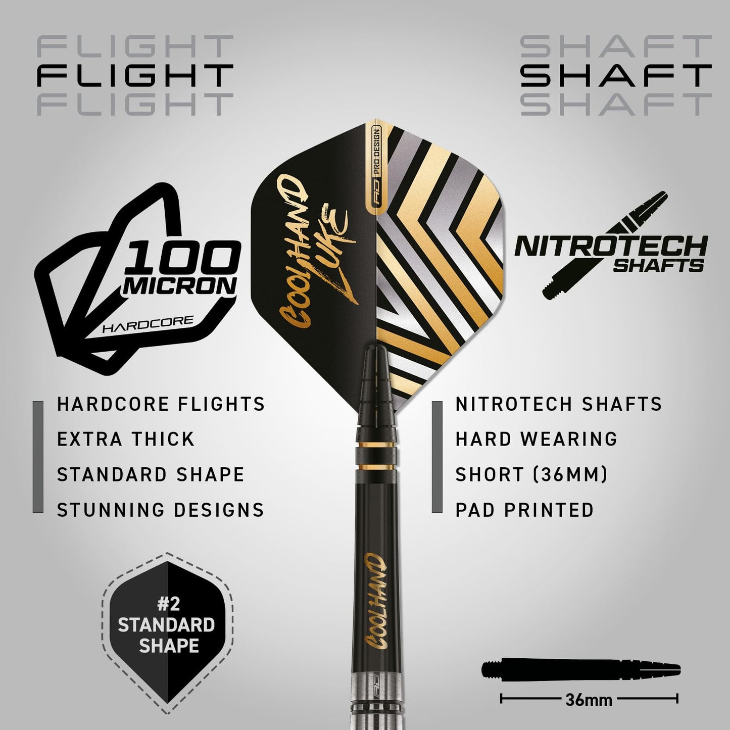 RED DRAGON Darts – Professional Player Luke Humphries Coolhand Prestige Series - 90% Tungsten Darts Set with Dart Flights & Dart Shafts (Stems) - Available in Soft Tip 18g & Steel Tip 22g, 23g & 24g