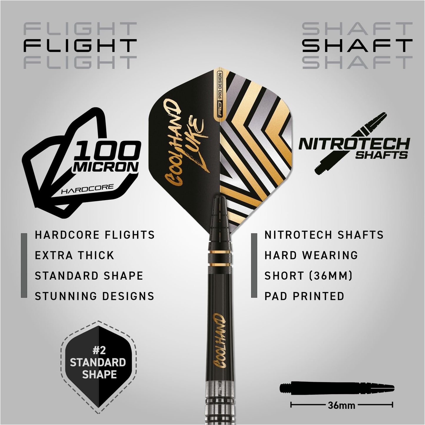 RED DRAGON Darts – Professional Player Luke Humphries Coolhand Prestige Series - 90% Tungsten Darts Set with Dart Flights & Dart Shafts (Stems) - Available in Soft Tip 18g & Steel Tip 22g, 23g & 24g