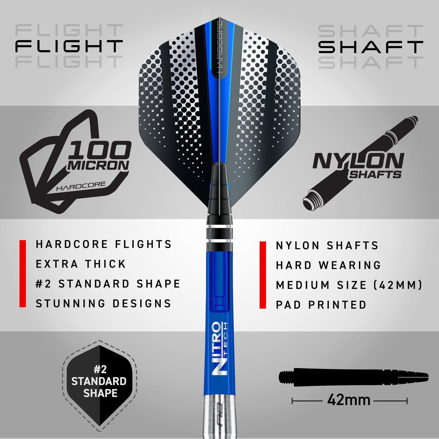 RED DRAGON Razor Edge Original - Tungsten professional steel darts with flights and shafts – Available in 20g, 21g, 23g, 24g, 26g, 28g, 29g, 30g, 33g