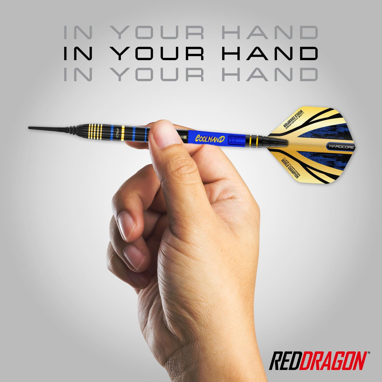 RED DRAGON Luke Humphries TX4 Avenger World Champion Series Premium Tungsten Darts Set with Flights and Shafts (Stems)