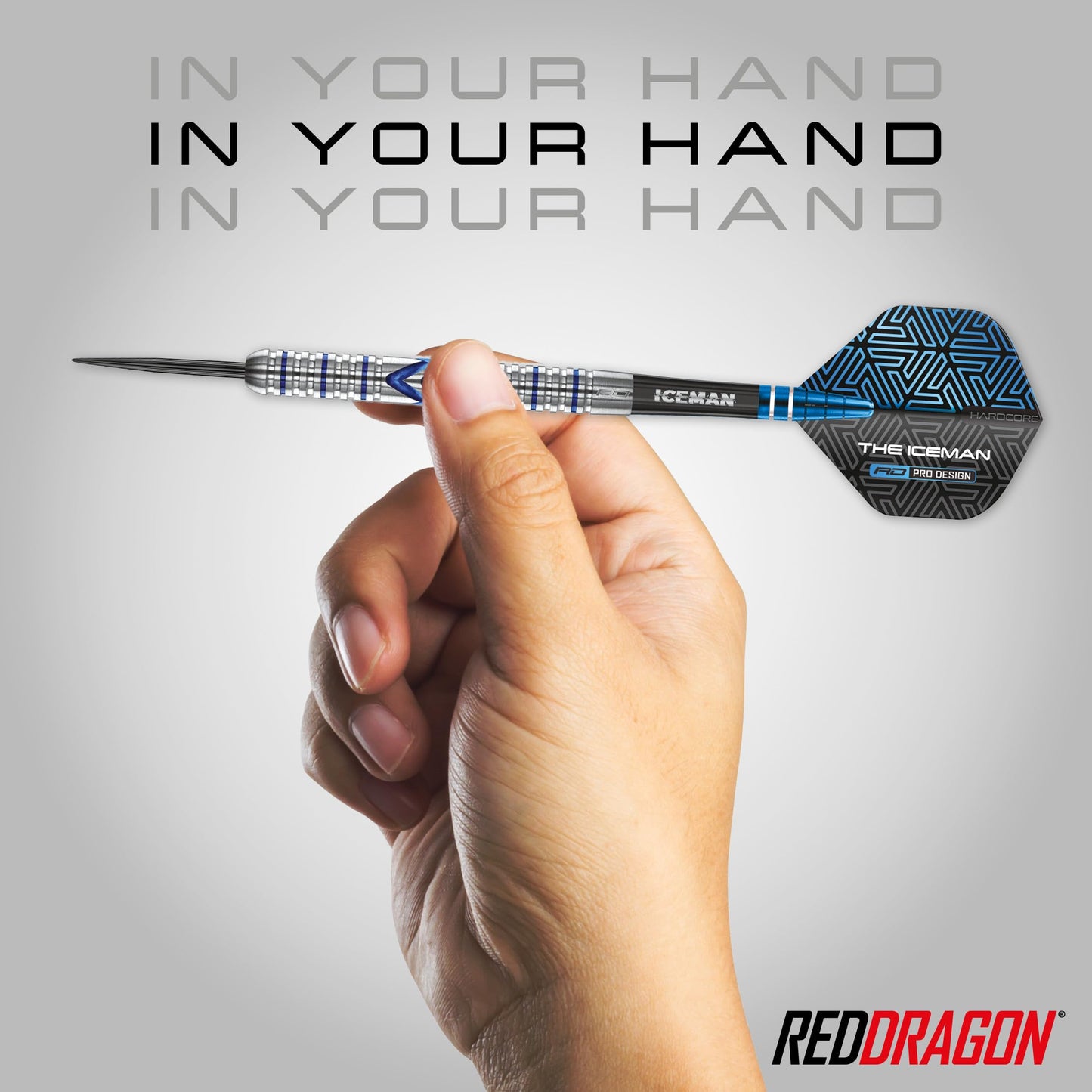RED DRAGON Gerwyn Price Iceman Midnight Edition Premium Tungsten Darts Set with Flights and Stems