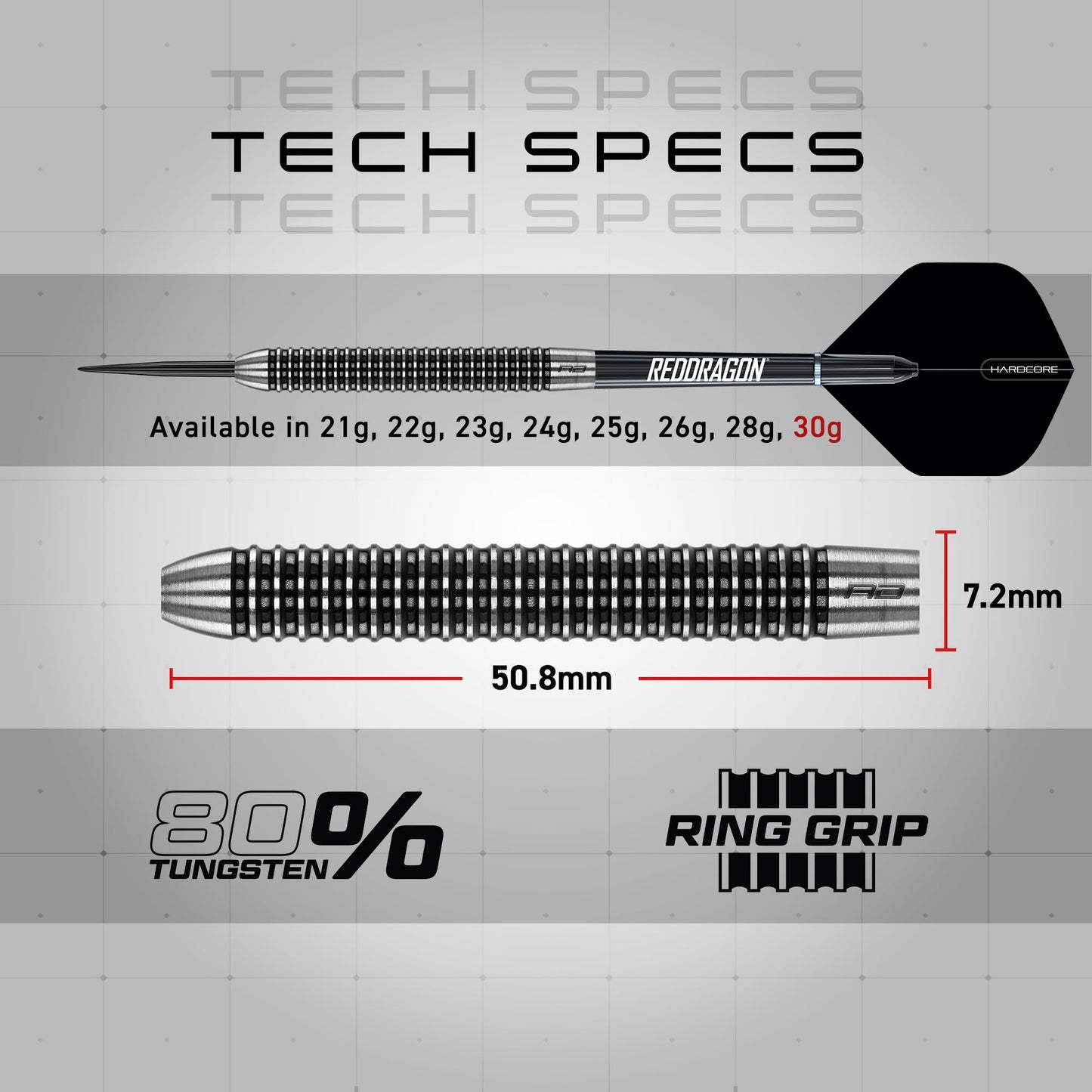 RED DRAGON Pegasus Professional Tungsten Steeltip Darts Set Available in 21, 23, 24, 25, 26, 28, 30 Gram with Flights, Stems (Shafts) and Wallet