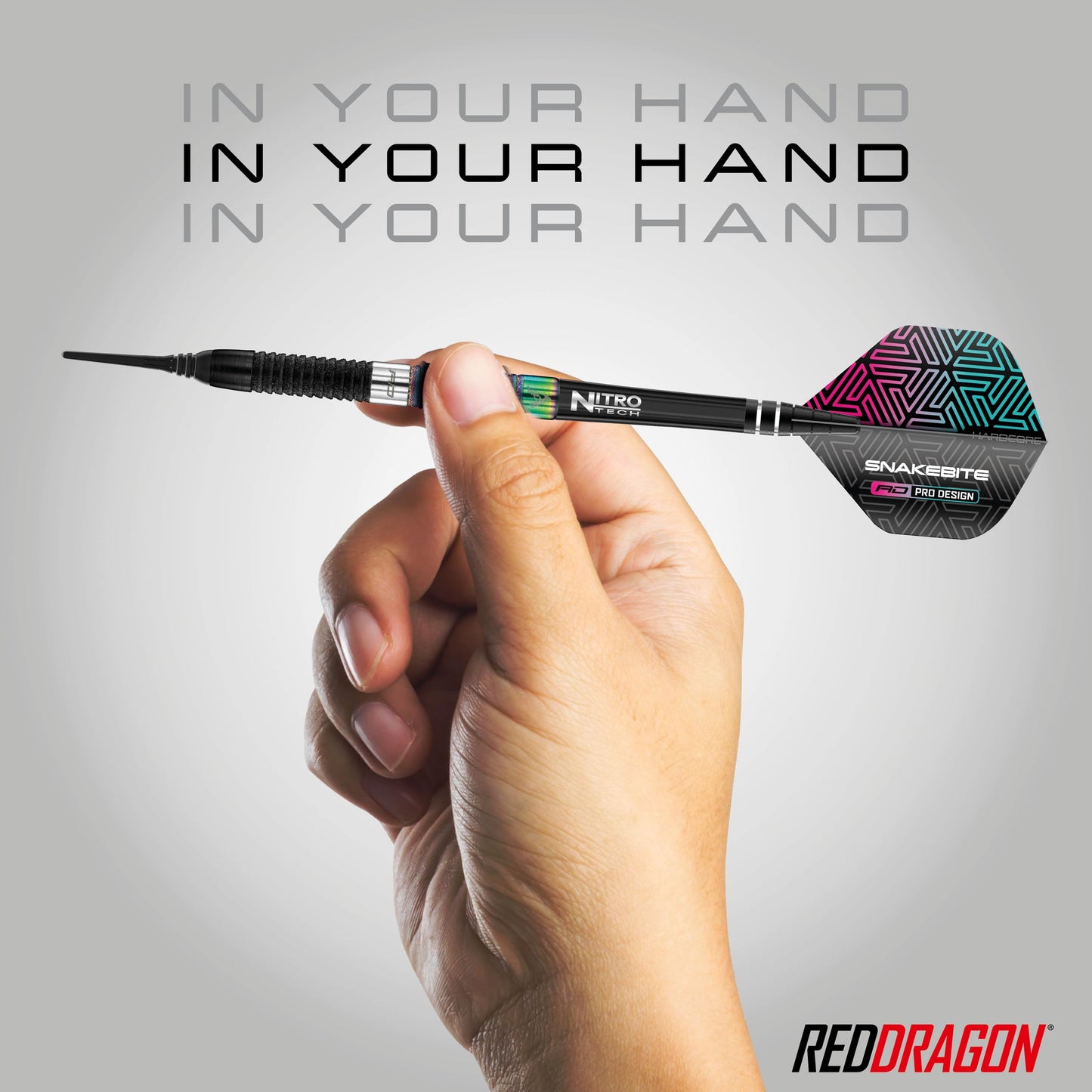 RED DRAGON Peter Wright Snakebite World Champion Diamond Fusion SE Professional Darts Set including Flights and Shafts (Stems)