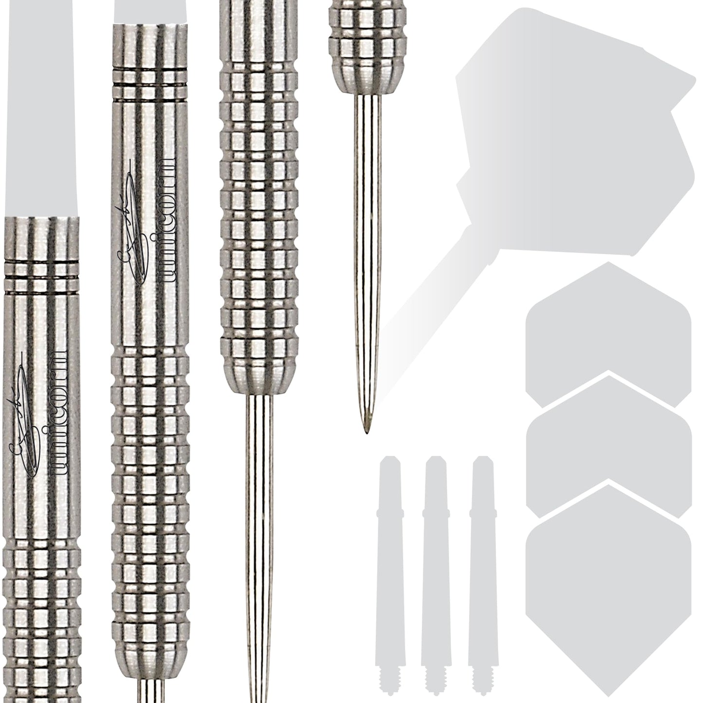 UNICORN Steel Tip Darts Barrels Only | Gary 'The Flying Scotsman' Anderson Purist Player Development Lab Phase 1, 2 & 4 | 90% Natural Tungsten Barrels | 21g, 22g, 23g, 24g, 25g, 26g or 27g