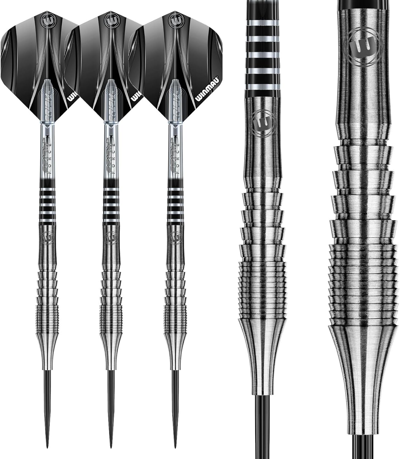WINMAU Sniper 23 Gram Professional Tungsten Darts with Flights and Stems (Shafts