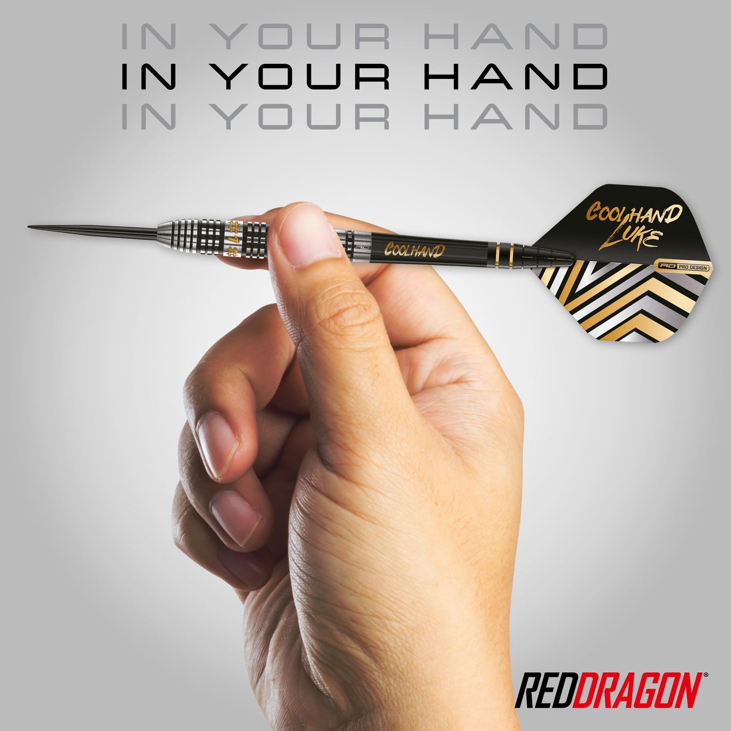 RED DRAGON Darts – Professional Player Luke Humphries Coolhand Prestige Series - 90% Tungsten Darts Set with Dart Flights & Dart Shafts (Stems) - Available in Soft Tip 18g & Steel Tip 22g, 23g & 24g