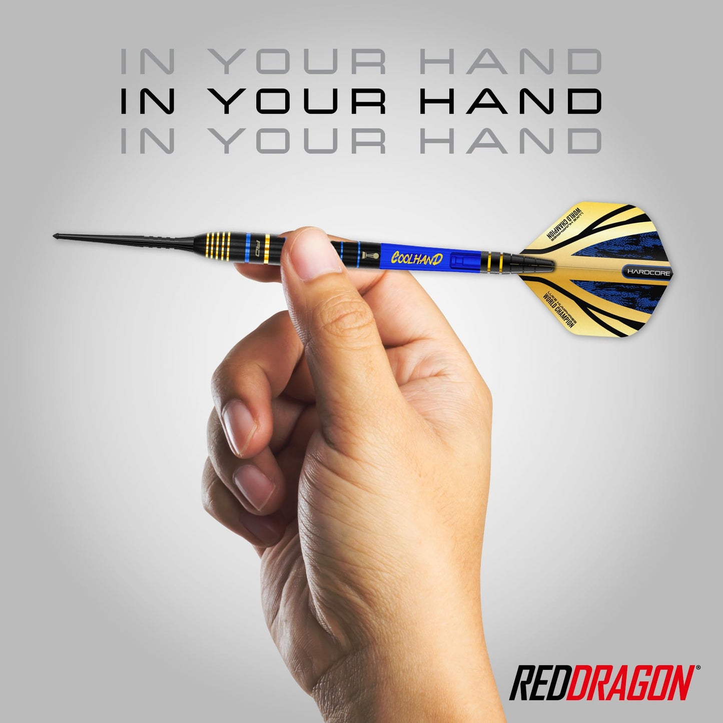 RED DRAGON Luke Humphries TX4 Avenger World Champion Series Premium Tungsten Darts Set with Flights and Shafts (Stems)