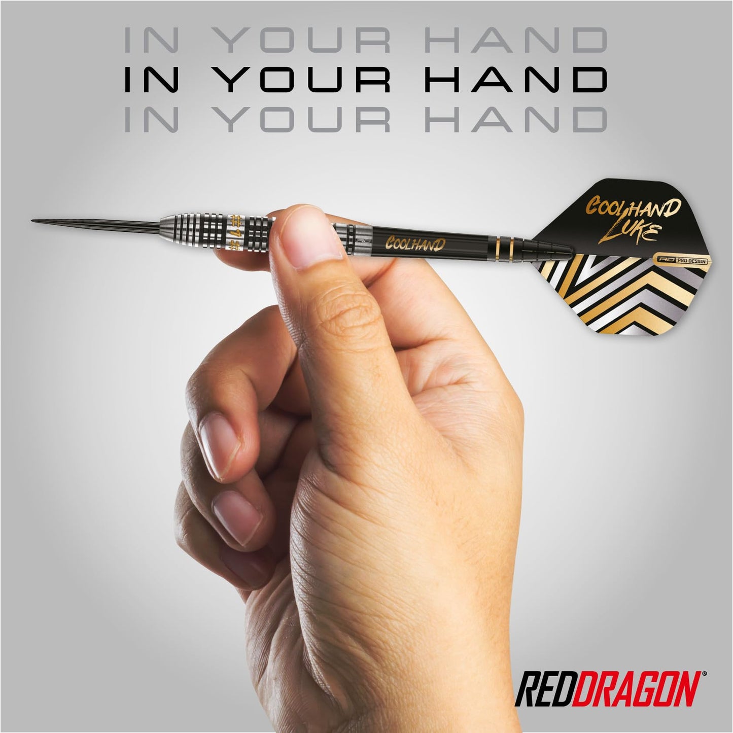 RED DRAGON Darts – Professional Player Luke Humphries Coolhand Prestige Series - 90% Tungsten Darts Set with Dart Flights & Dart Shafts (Stems) - Available in Soft Tip 18g & Steel Tip 22g, 23g & 24g