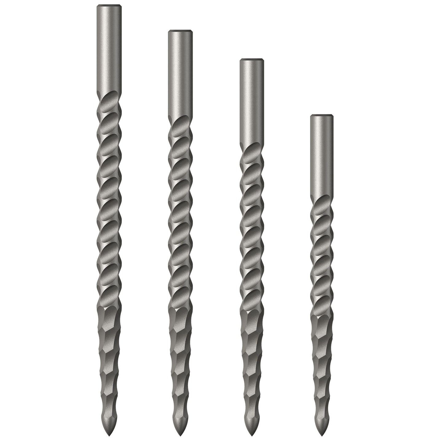 Mission Darts Lunar Silver Steel Tip Replacement Dart Points with Complete or Front Grooving, Multiple Sizes
