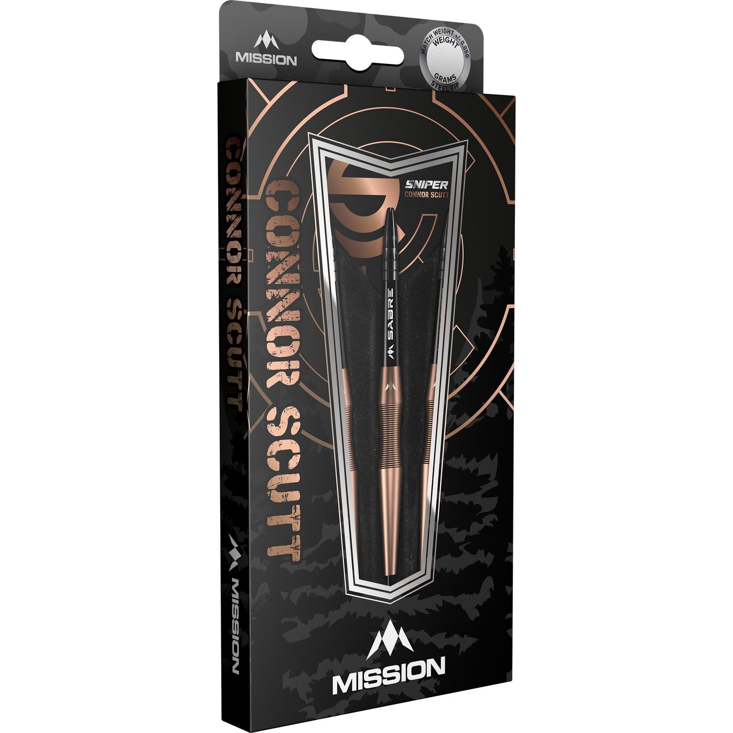 Mission Darts Connor Scutt V2 | Steel Tip | Bronze PVD | Sniper, 90% Tungsten, Available in Multiple Weights