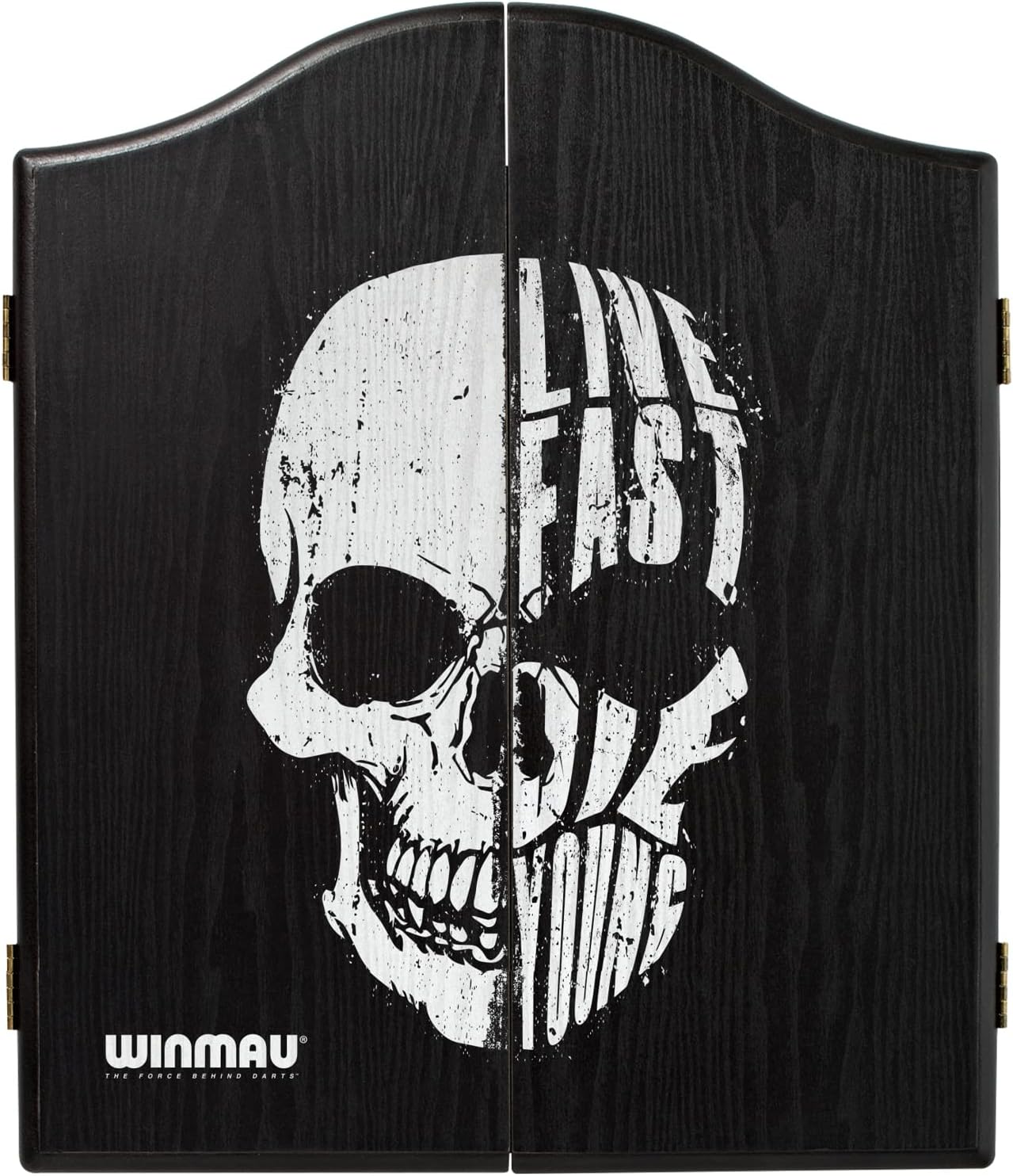 WINMAU Skull Design Deluxe Dartboard Cabinet - Perfect for Home or Bar Use!