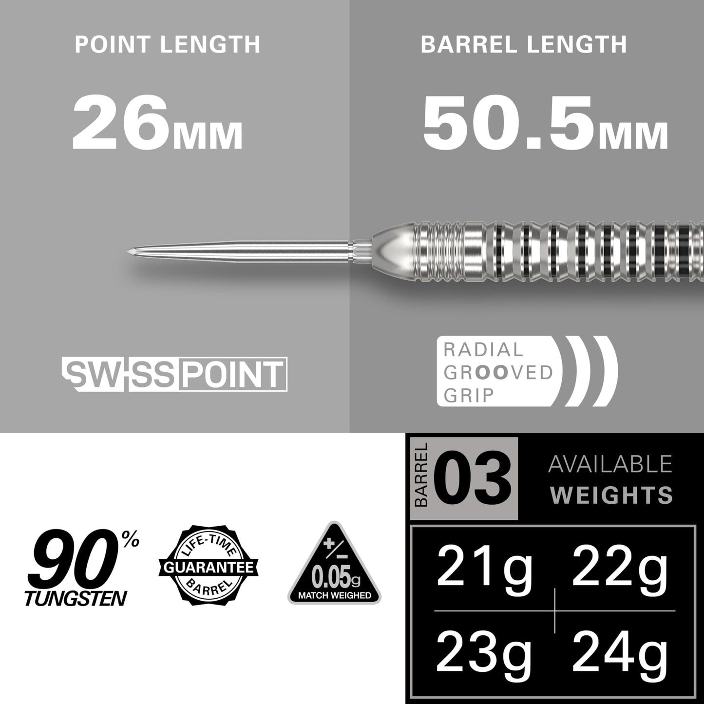 TARGET Darts EXO Edition 90% Tungsten Steel Tip Darts Set – Steel Point Dart Sets, Swiss Point Darts with Pro Grip Shafts and No.6 Flights, SP Tool Included | Professional Dart Sets