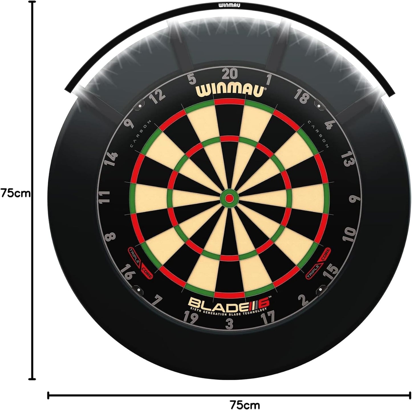 WINMAU Polaris 120 Degree Dartboard Lighting with Magnetic Clamp (Warm White)